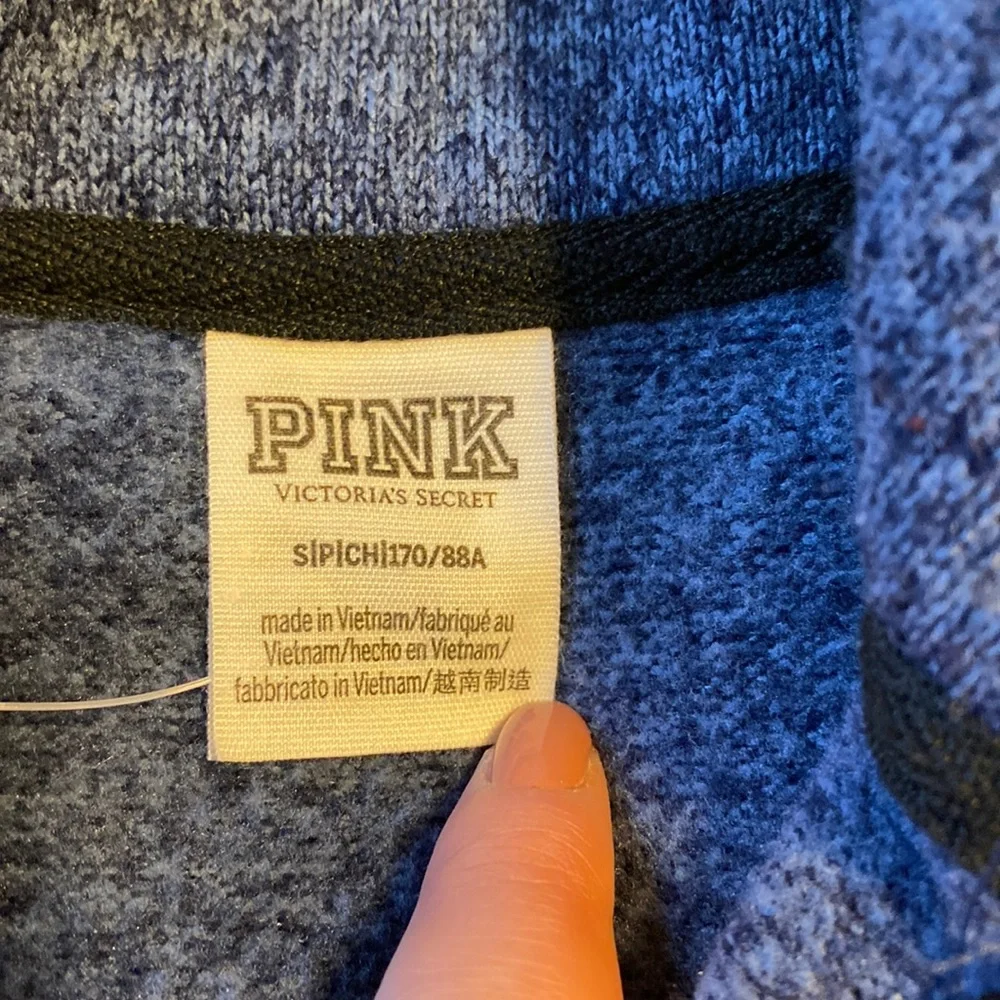 NWOT PINK Victoria’s Secret Half Zip Fleece Lined Sweatshirt - Picture 2 of 6